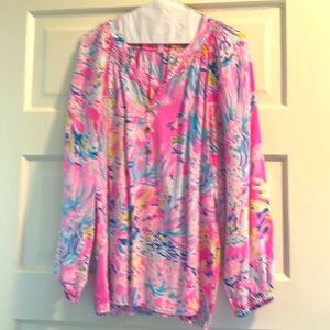 Lilly Pulitzer silk floral blouse